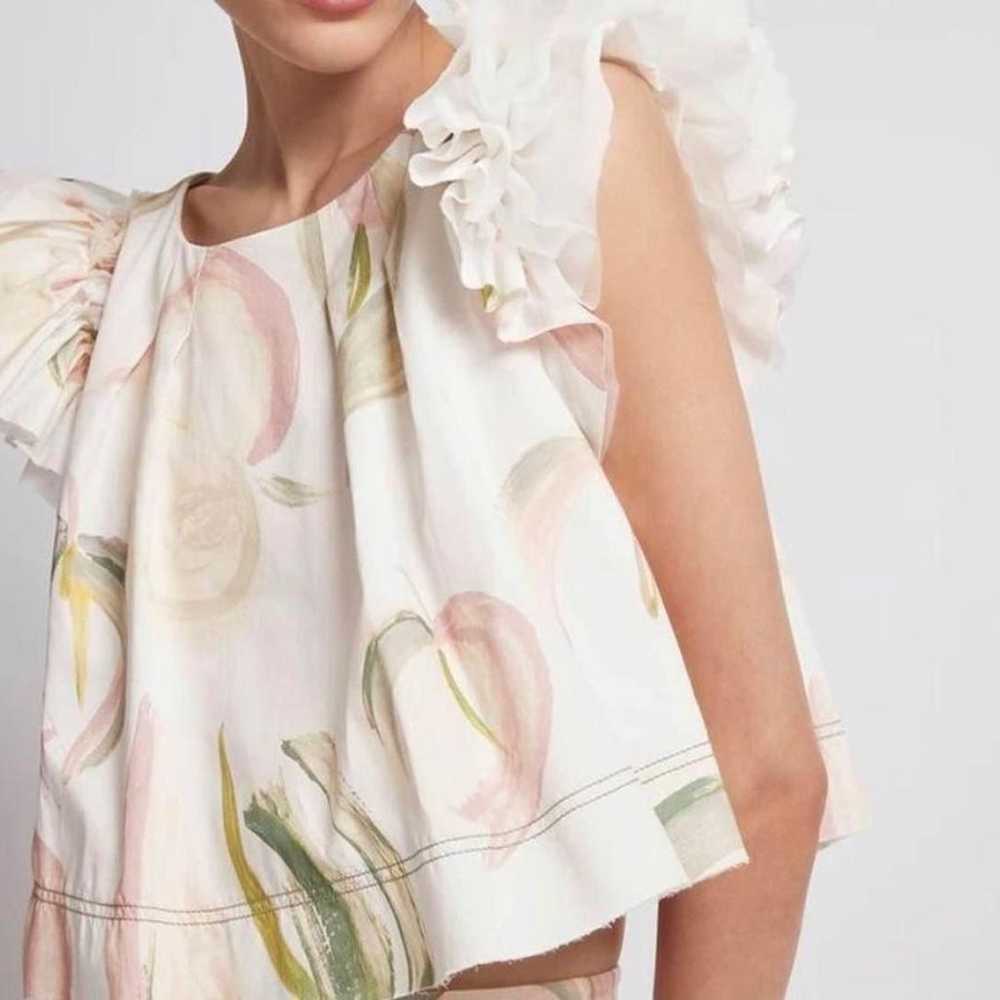 Aje Floral Frill Sleeve Top - image 2