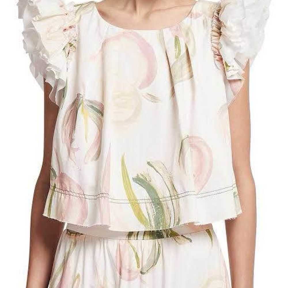 Aje Floral Frill Sleeve Top - image 3