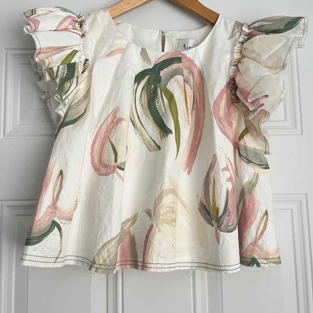 Aje Floral Frill Sleeve Top - image 6