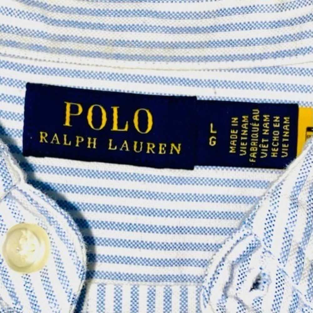 POLO RALPH LAUREN Striped Oxford Shirt Blue - image 7