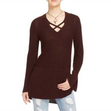 Free People Criss Cross Brown Tunic