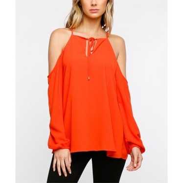 Lumiere Tie-Neck Cold Shoulder Top