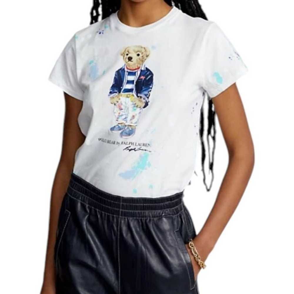 Polo Ralph Lauren Polo Bear Crewneck Tee Paint Sp… - image 12