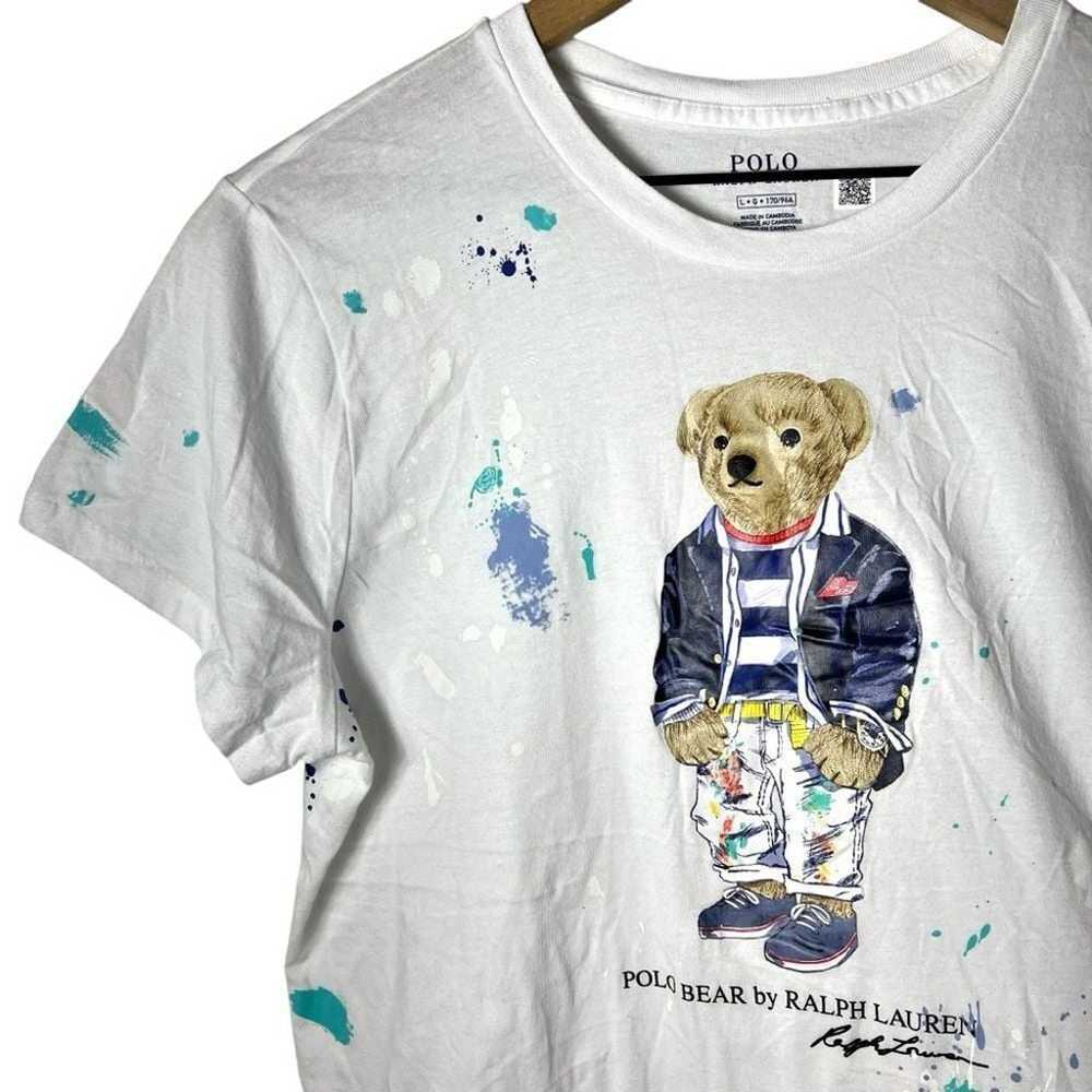 Polo Ralph Lauren Polo Bear Crewneck Tee Paint Sp… - image 5