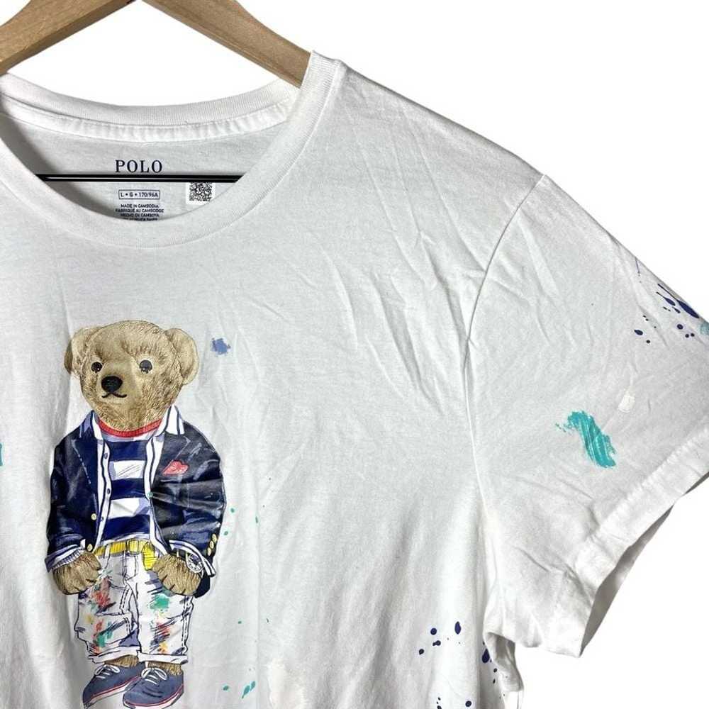 Polo Ralph Lauren Polo Bear Crewneck Tee Paint Sp… - image 7