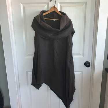 Bryn Walker Noa Asymmetrical Cowl Neck Linen Tunic