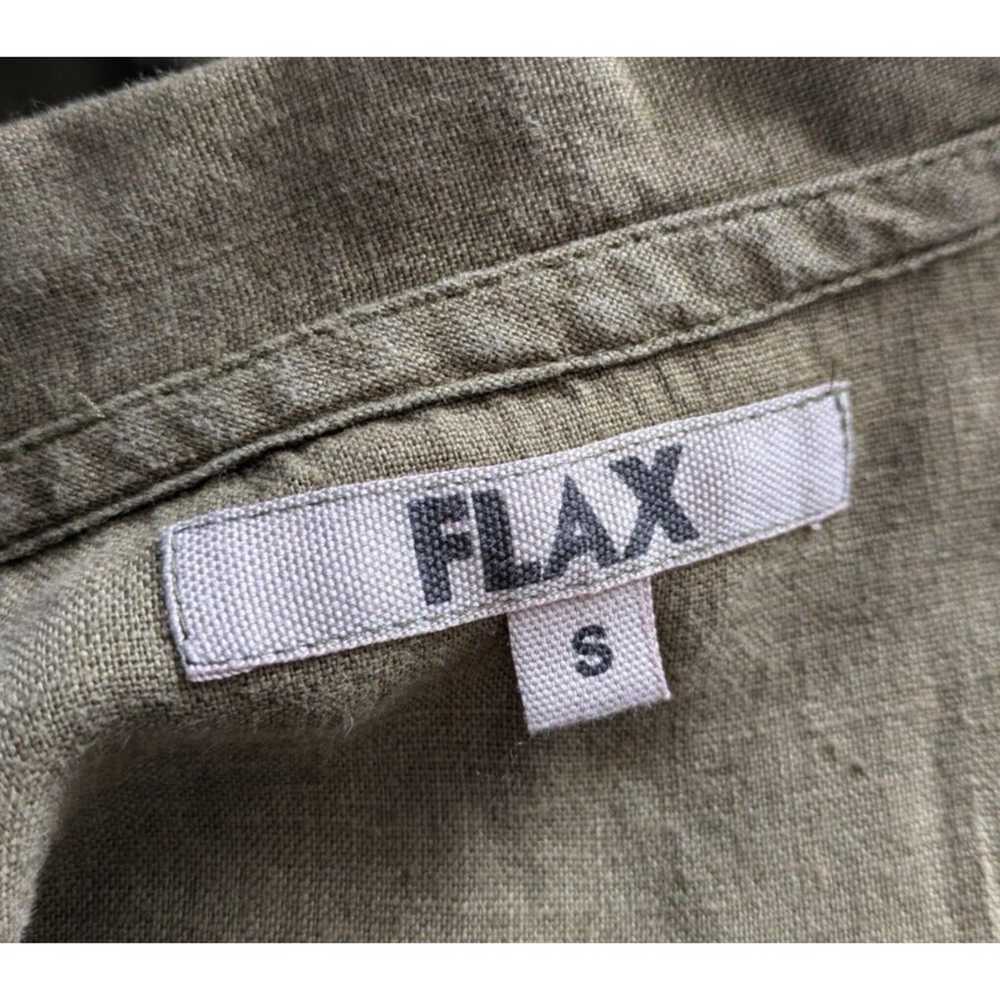 Flax 100% Linen Olive Green Asymmetrical Drapey L… - image 3