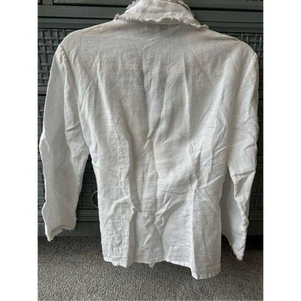 NWOT Anne Fontaine Paris 100% linen wrap blouse, … - image 4