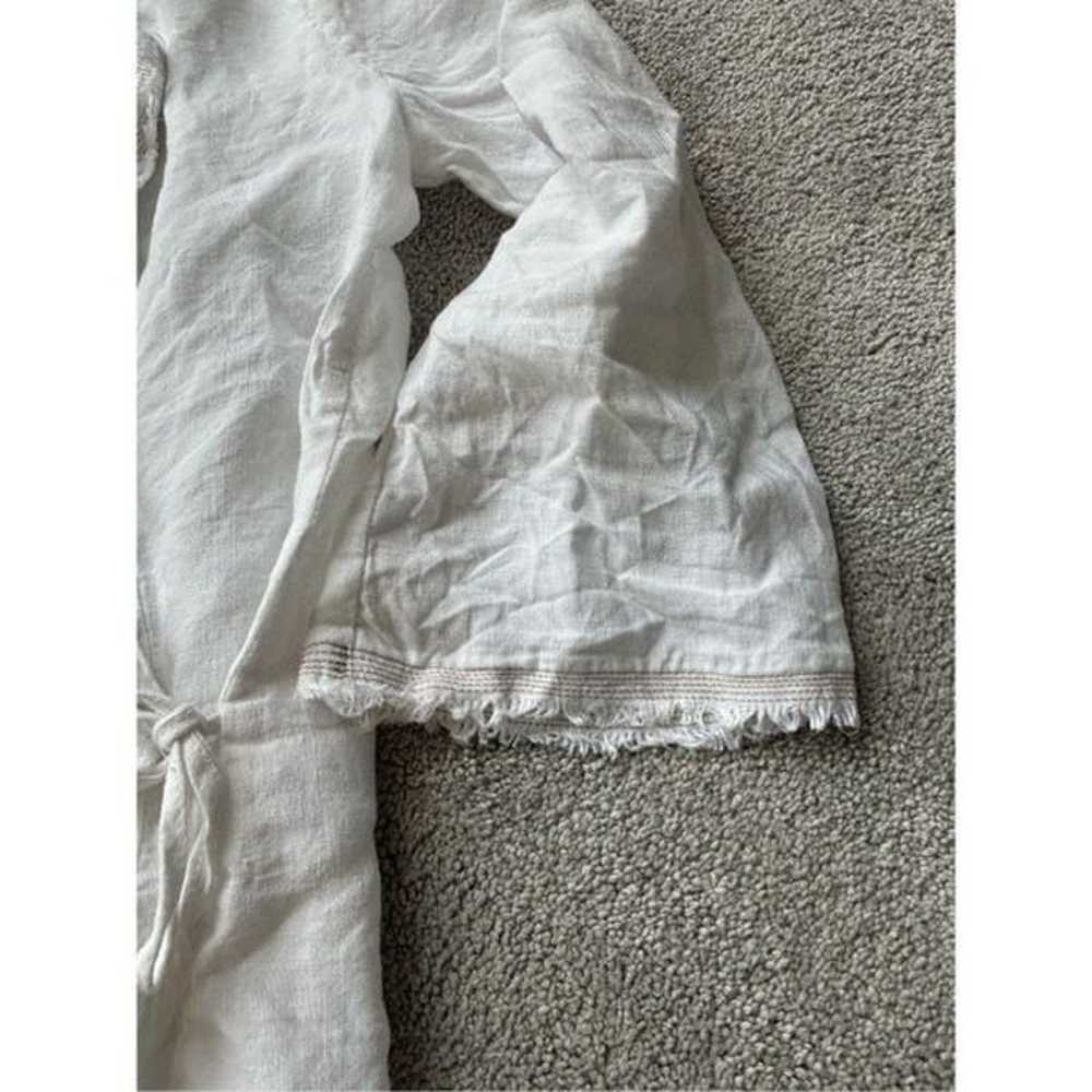 NWOT Anne Fontaine Paris 100% linen wrap blouse, … - image 5