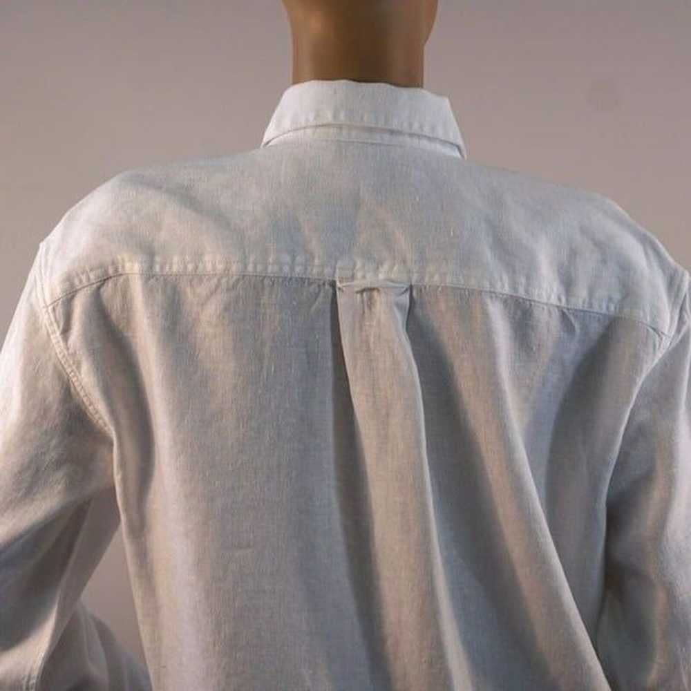 Athleta Womens White Shirt Playa Linen Button Fro… - image 8