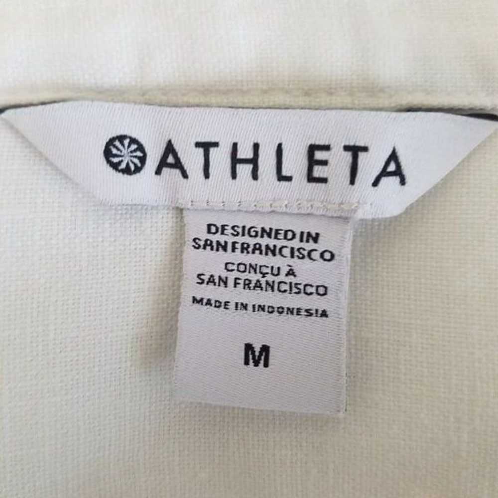 Athleta Womens White Shirt Playa Linen Button Fro… - image 9