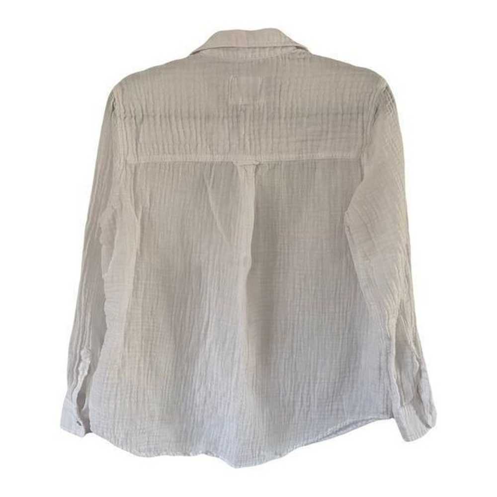 Rails Revolve Ellis White Button Front Gauze Ligh… - image 3