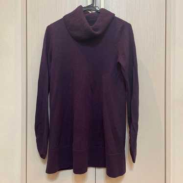 Purple turtleneck knit tunic