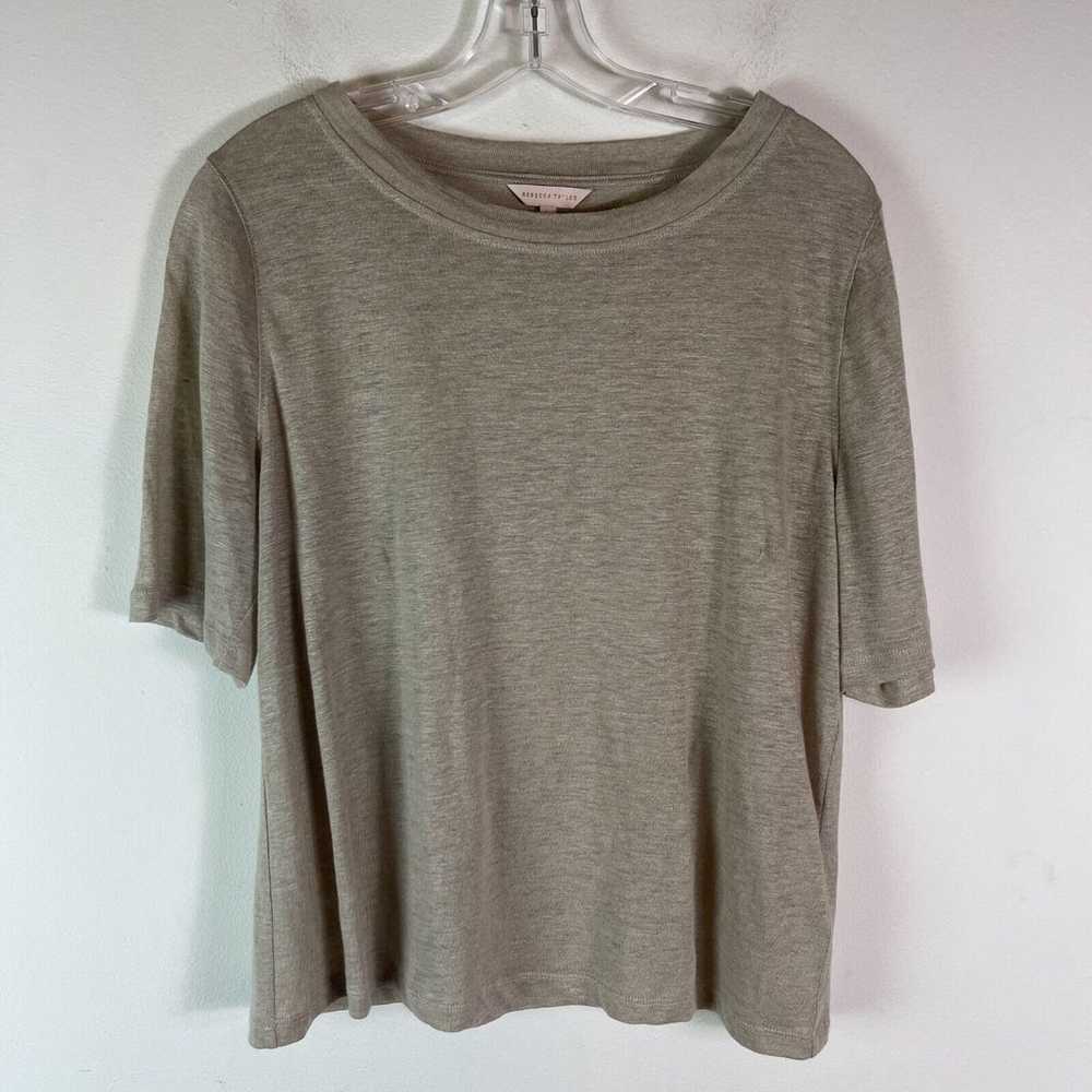 Rebecca Taylor Women's Crew Neck Pullover Linen T… - image 2