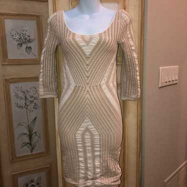 Bebe NWOT gold bodycon stretchy dress - image 1