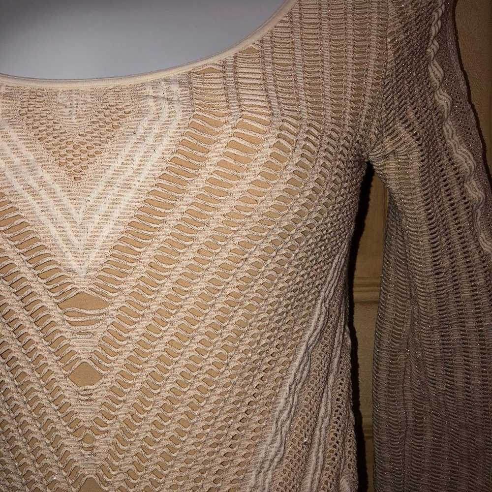 Bebe NWOT gold bodycon stretchy dress - image 2