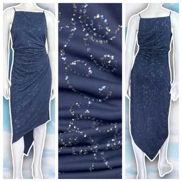 NIGHT WAY COLLECTIONS Y2k Vintage Glitter Midi Dre