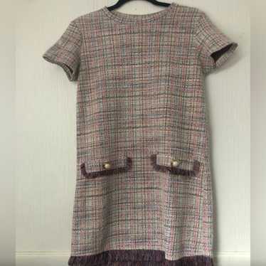 Zara Short Sleeve Tweed Sheath Dress