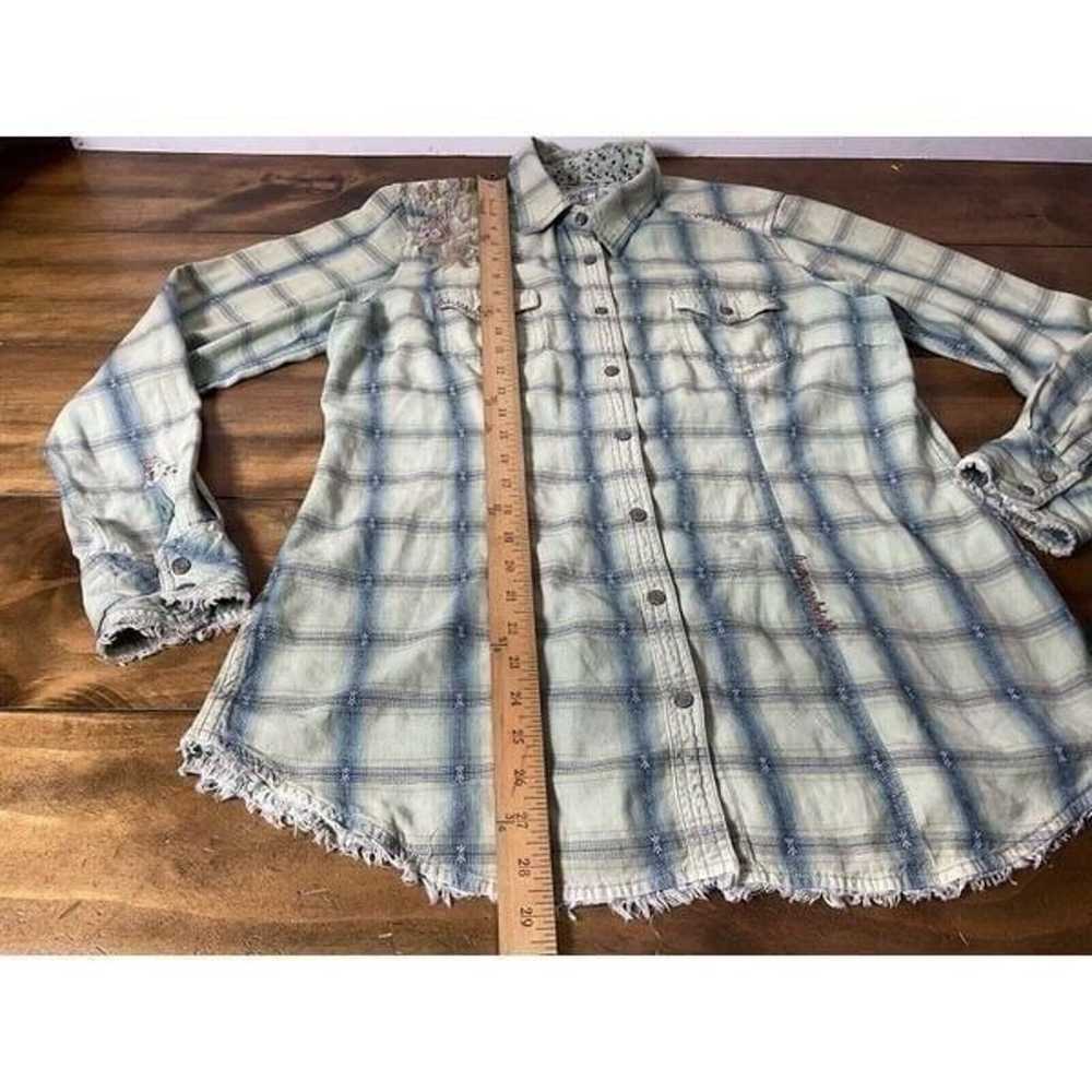 Ryan Michael Western Flannel Snap Shirt Womens La… - image 8