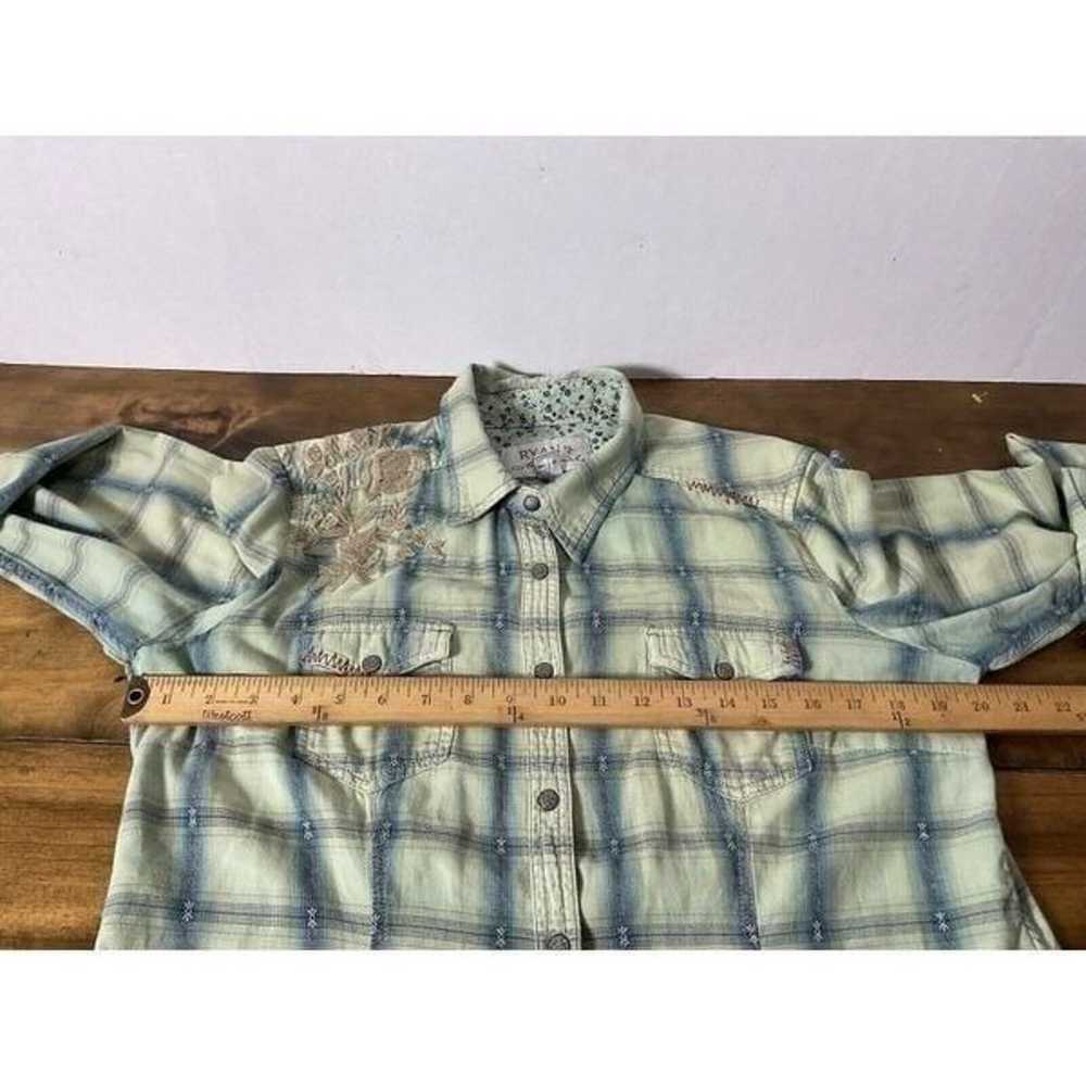 Ryan Michael Western Flannel Snap Shirt Womens La… - image 9