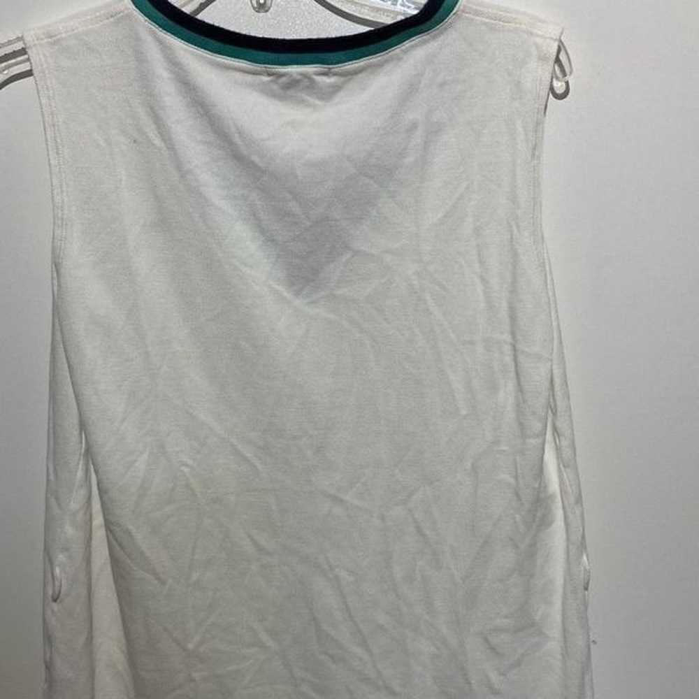 Lacoste Women's White V-Neck Stripe Trim 100% Cot… - image 6