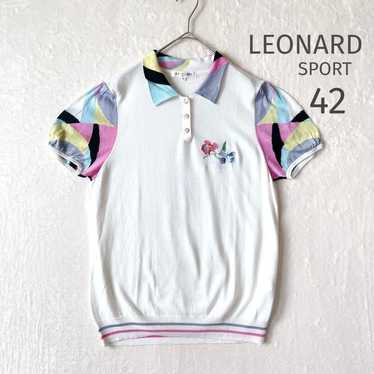 ◇075 Leonard Sports [42] Silk Cashmere Blend Polo 