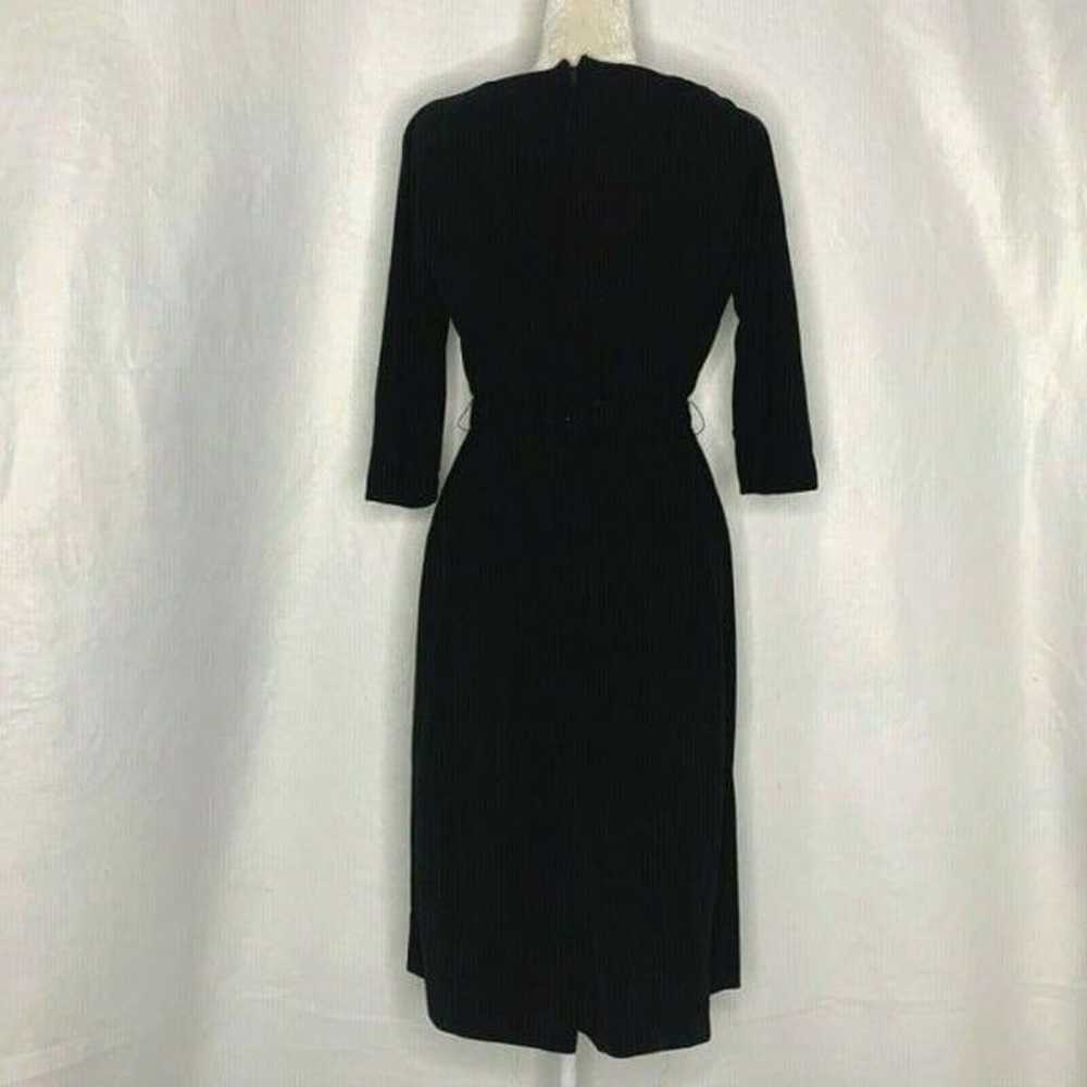 Vintage 60s Henry Lee Midi Dress S Black - image 7