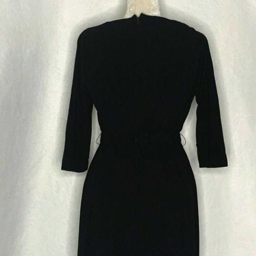 Vintage 60s Henry Lee Midi Dress S Black - image 9