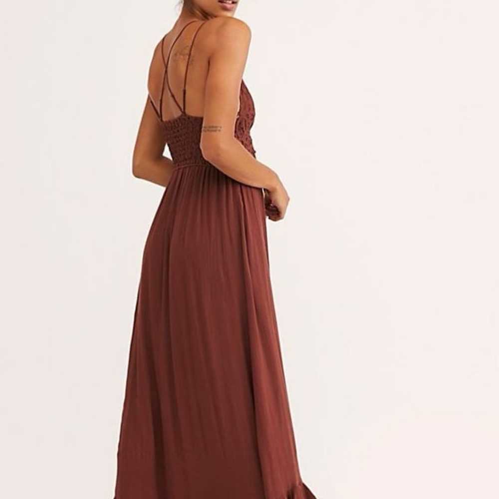 Free People Adella Maxi Slip Dress in Mocha Size … - image 2