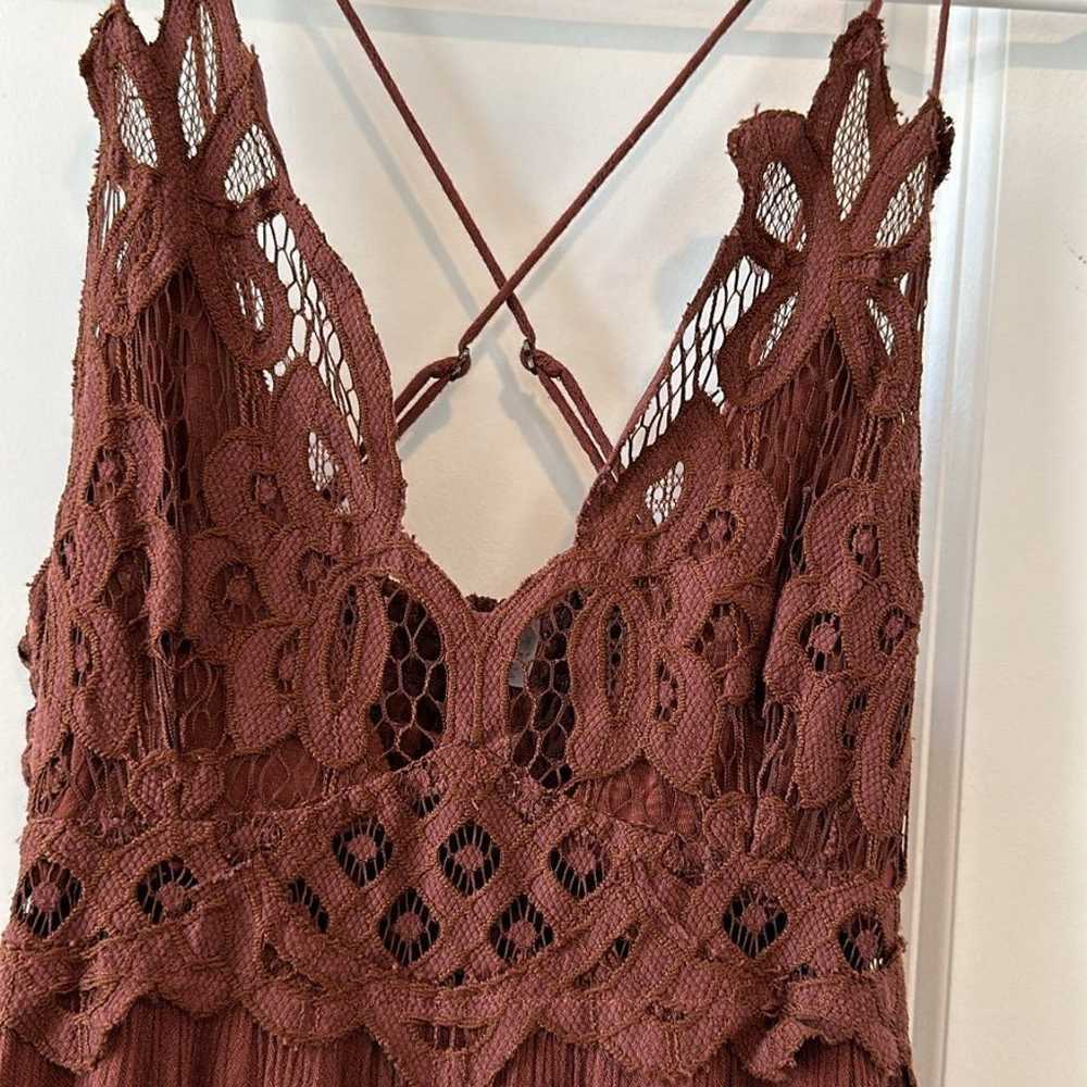 Free People Adella Maxi Slip Dress in Mocha Size … - image 4