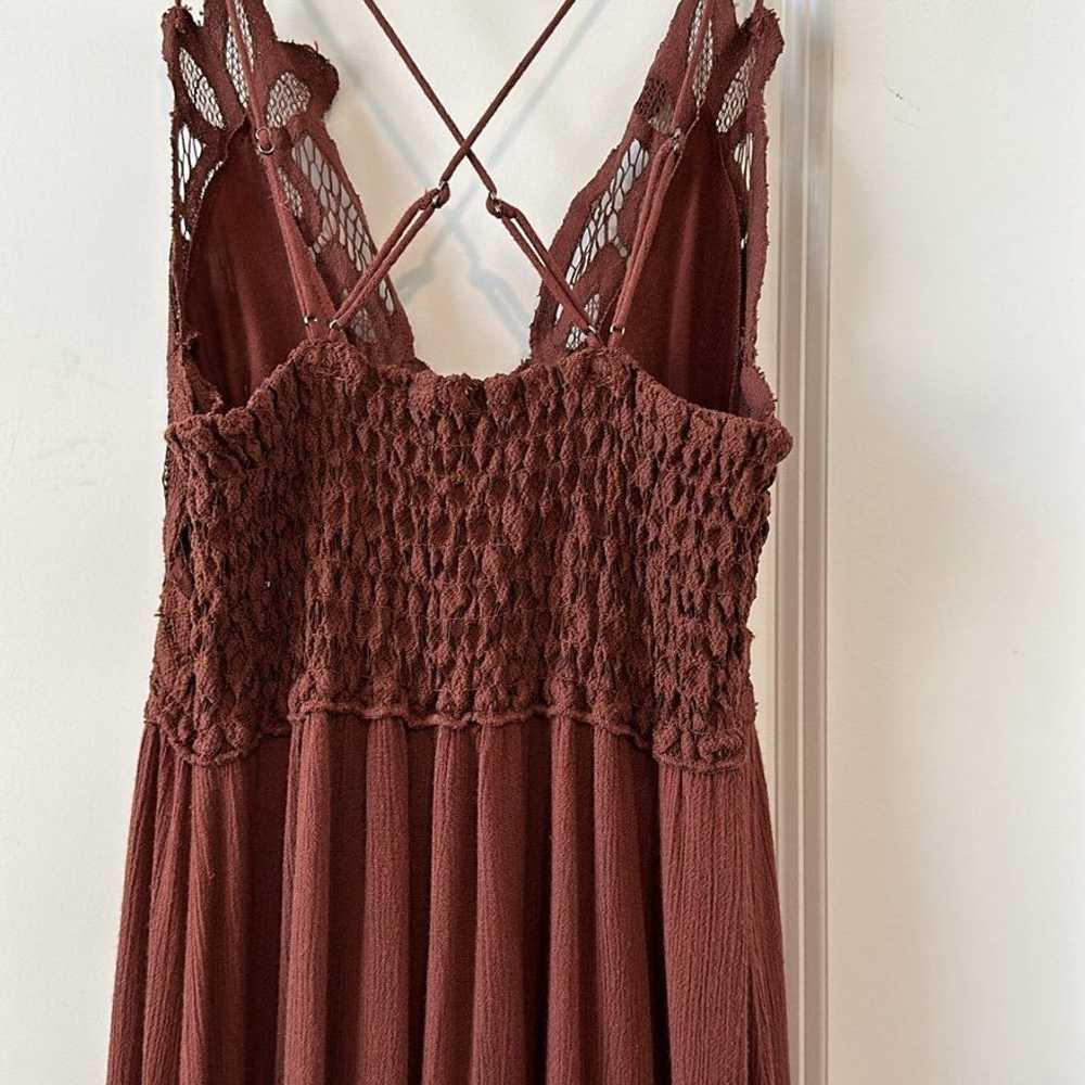 Free People Adella Maxi Slip Dress in Mocha Size … - image 5