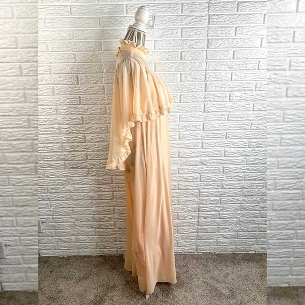 Vintage Peach Flowy Tiered Maxi Dress - image 6