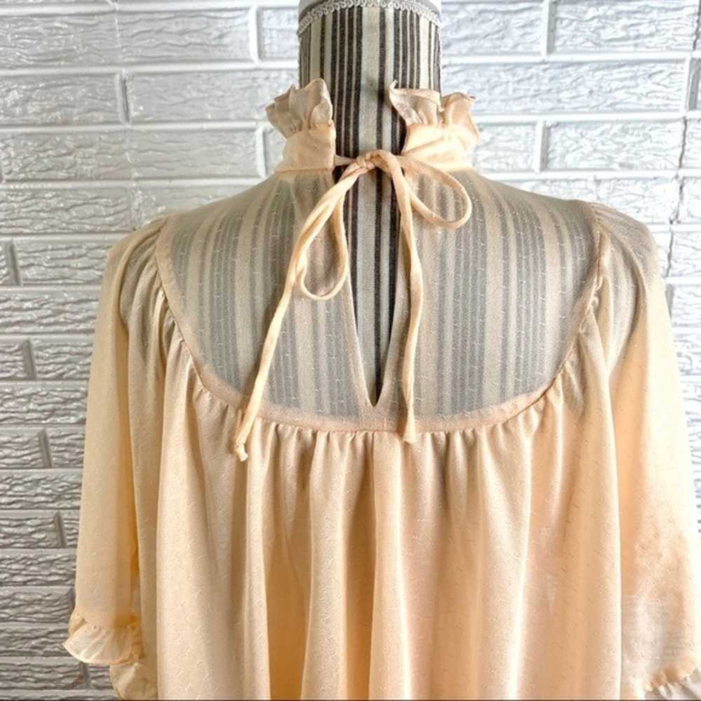 Vintage Peach Flowy Tiered Maxi Dress - image 9