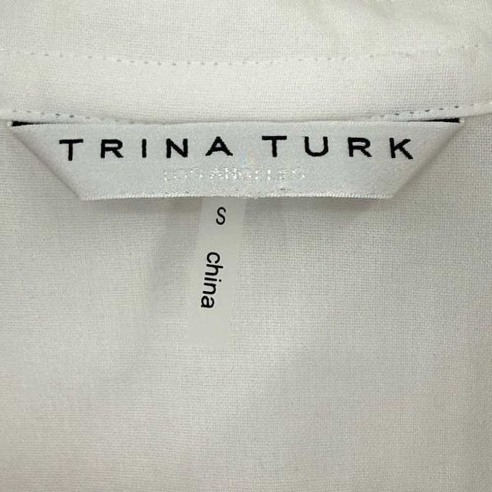 Trina Turk Bianca Blouse Long Balloon Sleeve Half… - image 4