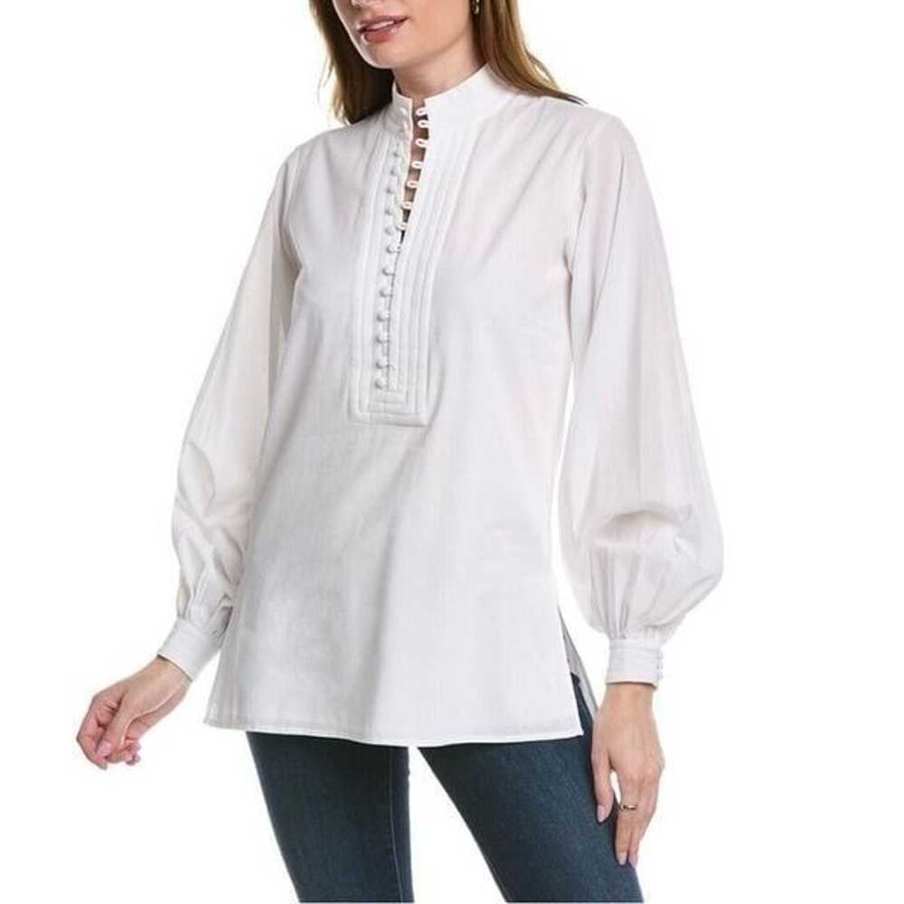 Trina Turk Bianca Blouse Long Balloon Sleeve Half… - image 7