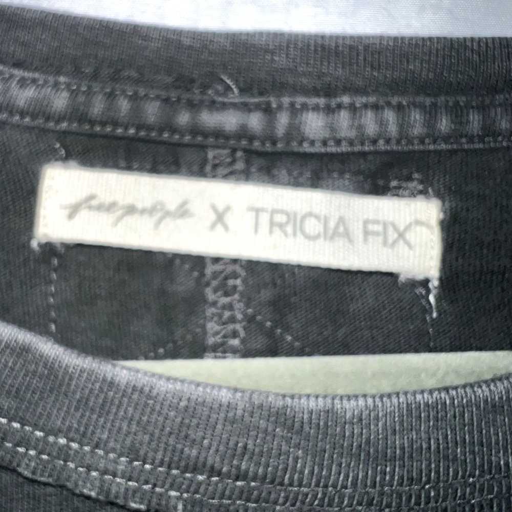 Free People X Tricia Fix Cropped Tee Patch Racing - image 2