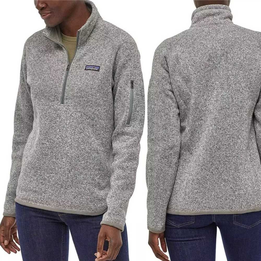 PATAGONIA • Birch White Grey Better Sweater 1/4 Z… - image 1