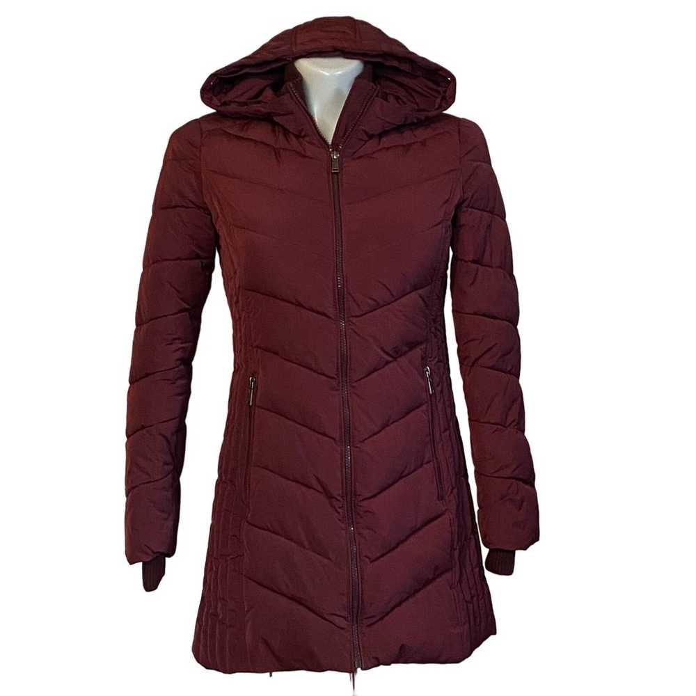 Tommy Hilfiger Womens Burgundy Maroon Puffer Jack… - image 1