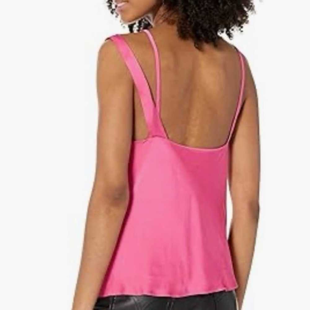 Helmut lang satin sash slip tank hot pink fuschia - image 2