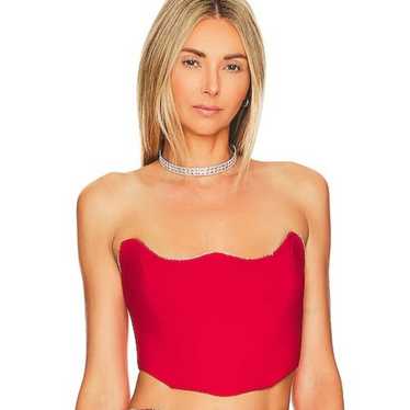 Lovers and Friends Catalina Bustier Top in Cherry… - image 1