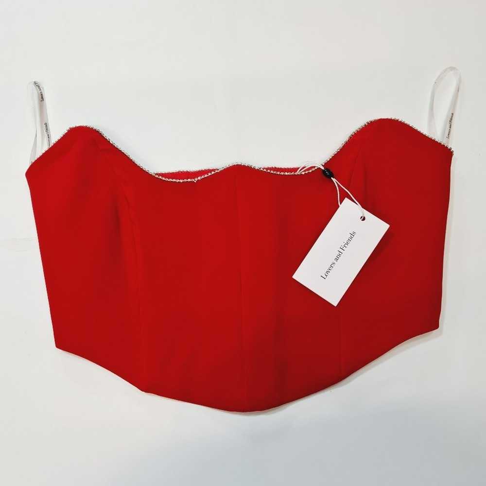 Lovers and Friends Catalina Bustier Top in Cherry… - image 3