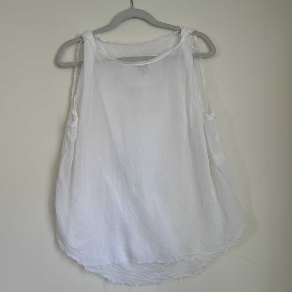 Gallego Desportes Twisted Tank Top White Cotton M… - image 3