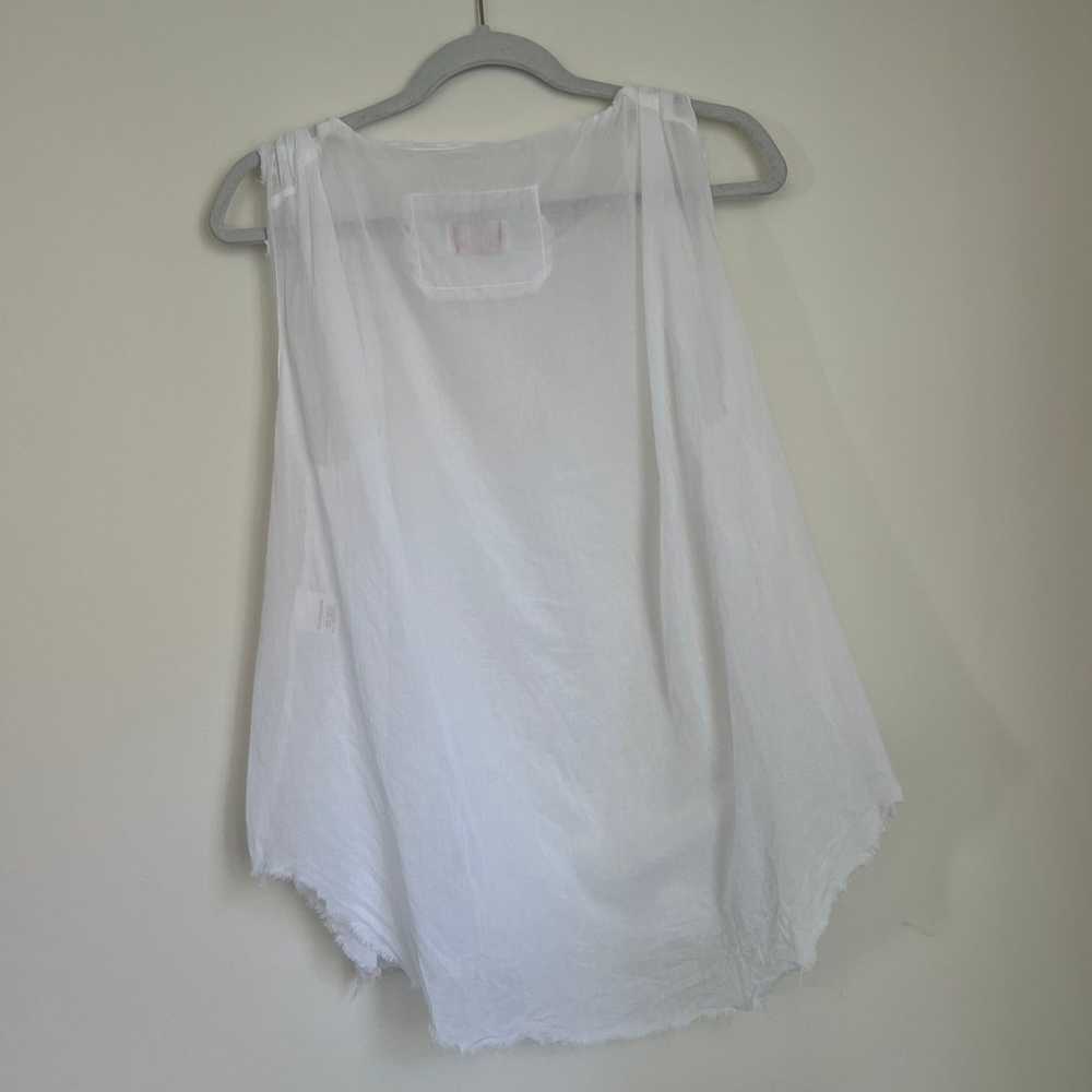 Gallego Desportes Twisted Tank Top White Cotton M… - image 4