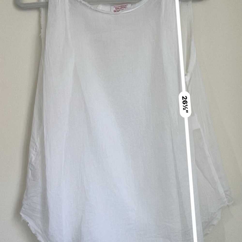 Gallego Desportes Twisted Tank Top White Cotton M… - image 6