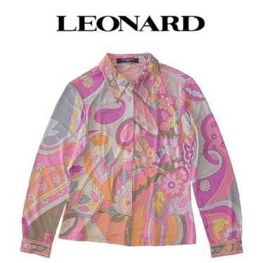 LEONARD Long Sleeve Blouse ☆Excellent Condition Le