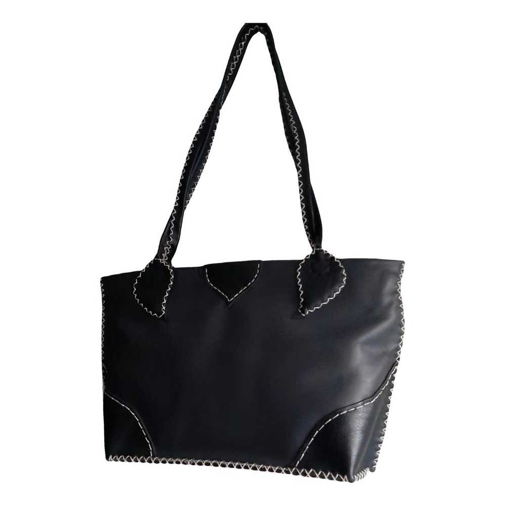 Non Signé / Unsigned Leather handbag - image 1