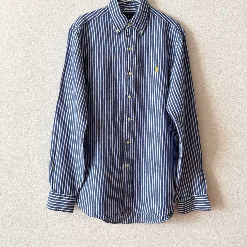 Ralph Lauren Linen Stripe Shirt for Women in Blue… - image 1