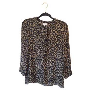 Bimba Y Lola Olive Green Leopard Print Blouse