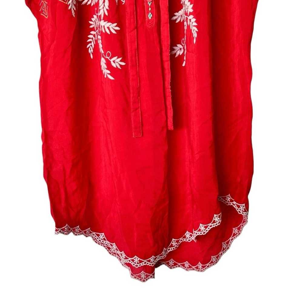 Johnny Was Lissa Small red Peasant Floral Embroid… - image 7