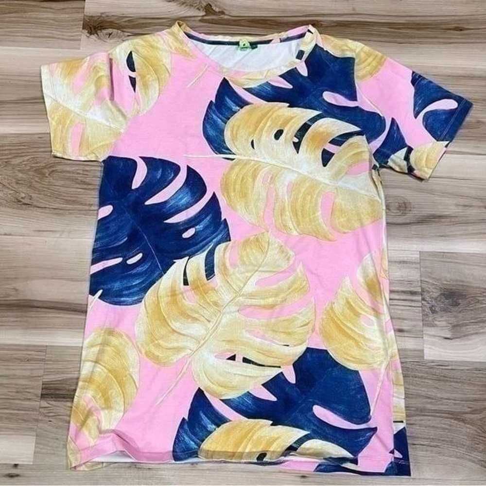 Farm Rio Tropical Leaves Tunic Top Women’s Medium - image 1